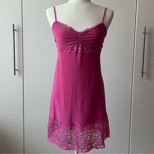 Natori Pink Lace Trim Chemise